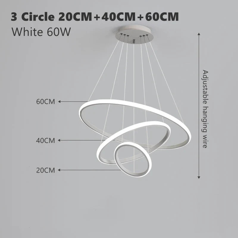 lustre moderne design cercle suspendu pour intérieur élégant