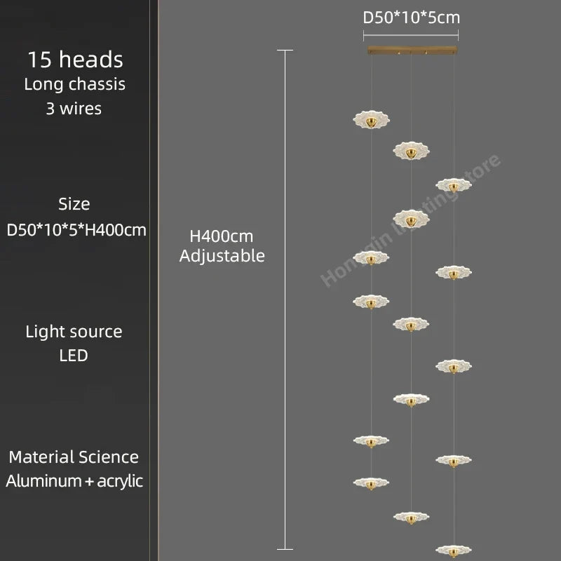 lustre moderne à led pour éclairage intérieur décoratif