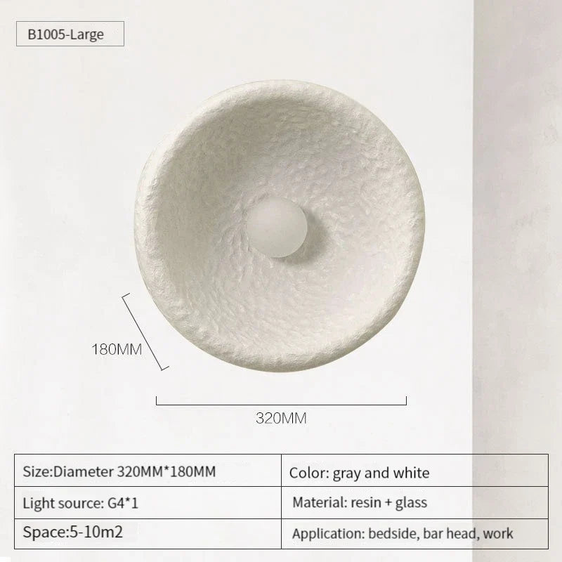 Wabi Sabi – applique murale LED Vintage en résine et verre