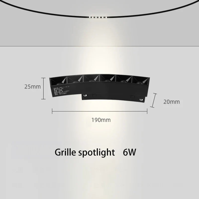 led magnétique éclairage sur rail projecteur suspendu