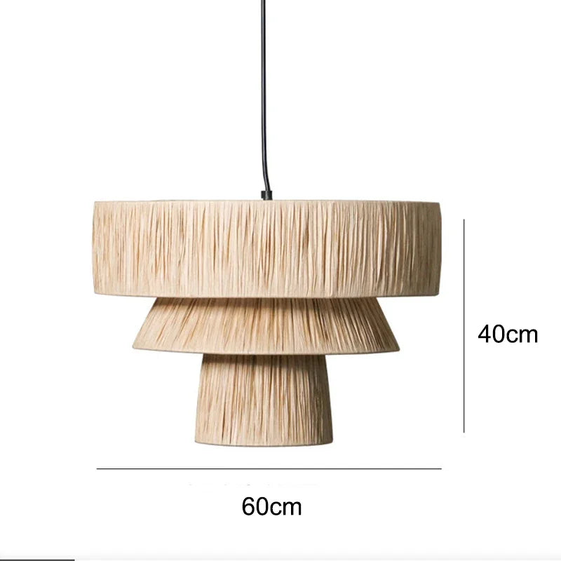 suspension en rotin lustre créatif fait main décoratif pour intérieur