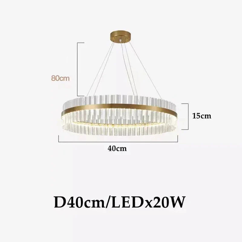 lustre led moderne en cristal pour un éclairage élégant