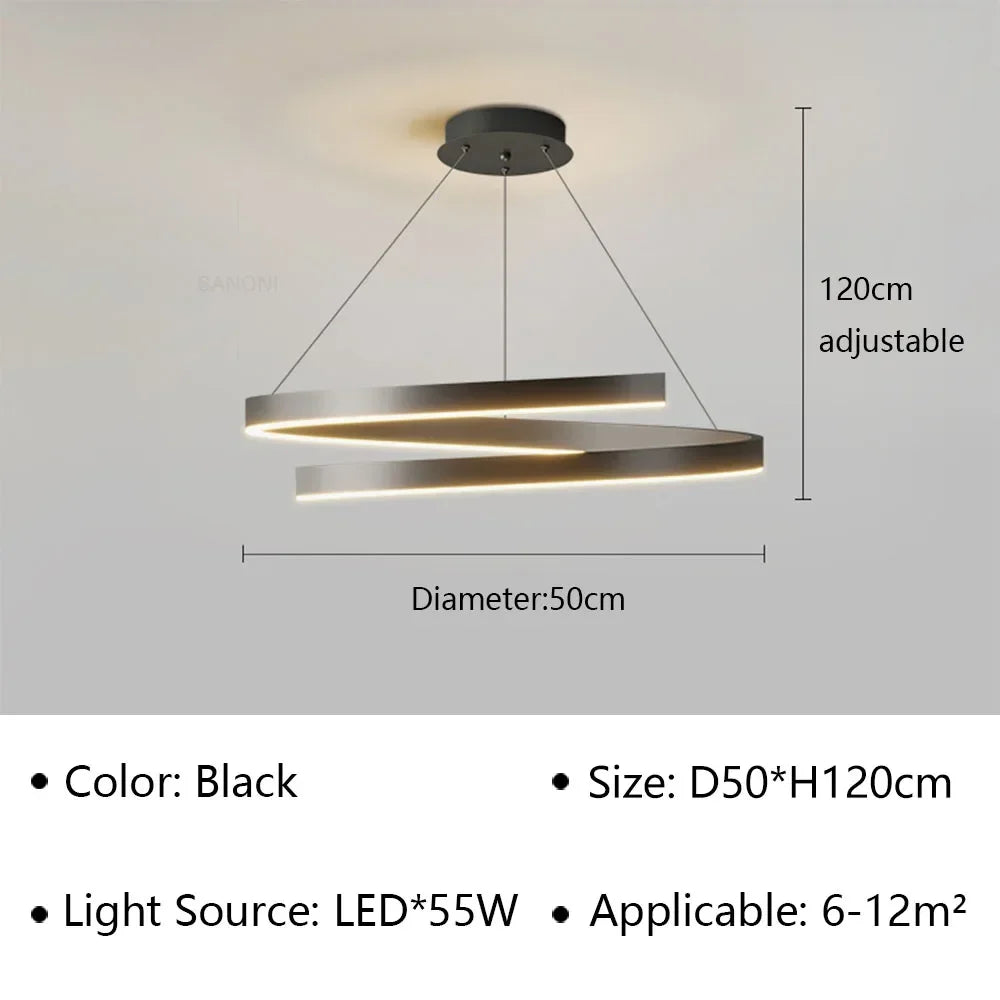 suspension à led moderne pour décoration intérieure élégante
