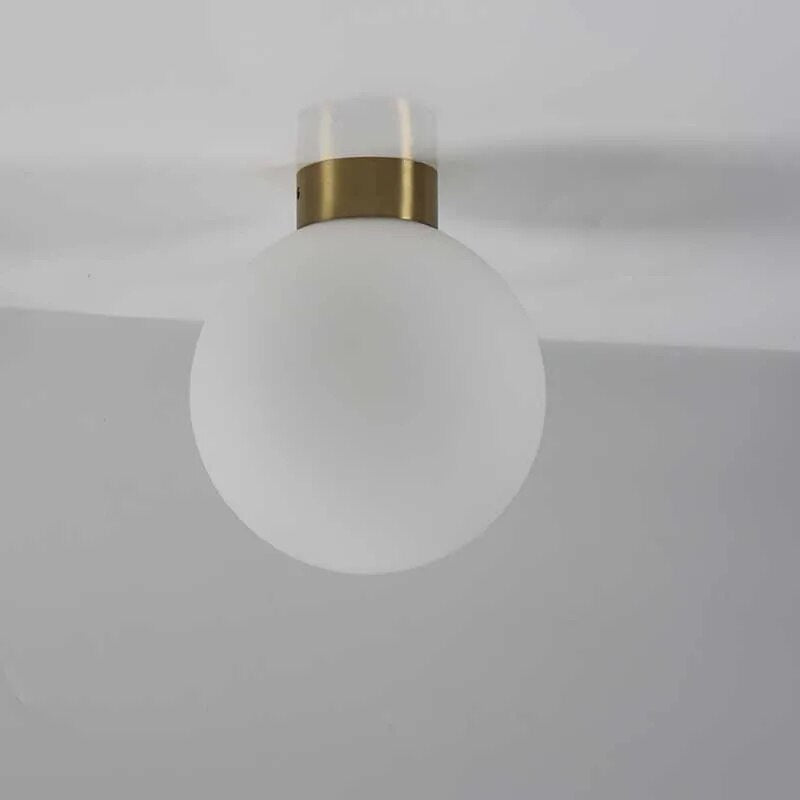 Plafonnier Led rond en forme de boule de verre