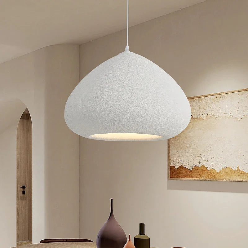 Nordic Handmade Wabi Sabi Pendant Light Restaurant Cream Style Table Lamp Loft Bedroom Decor LED Chandelier Kitchen Accessories