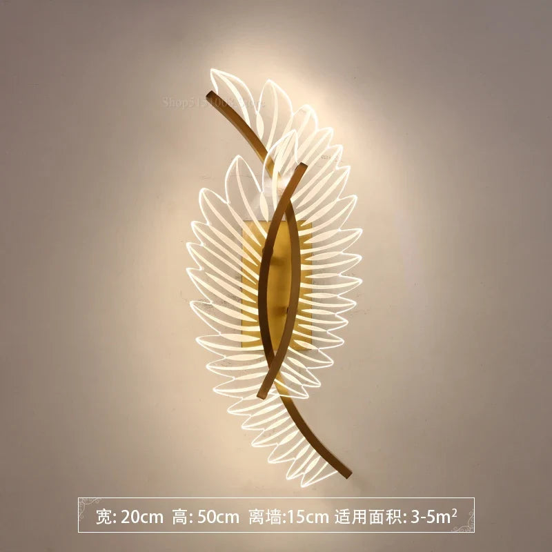 applique murale aile nordique art moderne luxe porche lumière