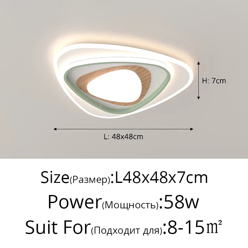 plafonnier ultra-fin en mangue française avec protection oculaire intégrale