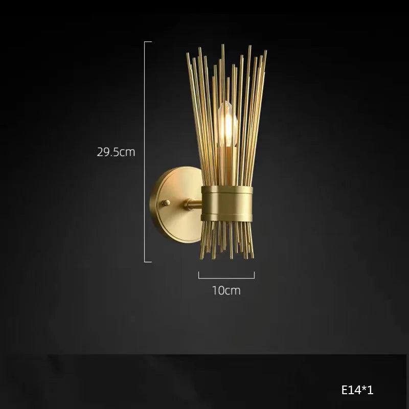 lustre en cuivre plein led créatif suspendu pour décoration maison