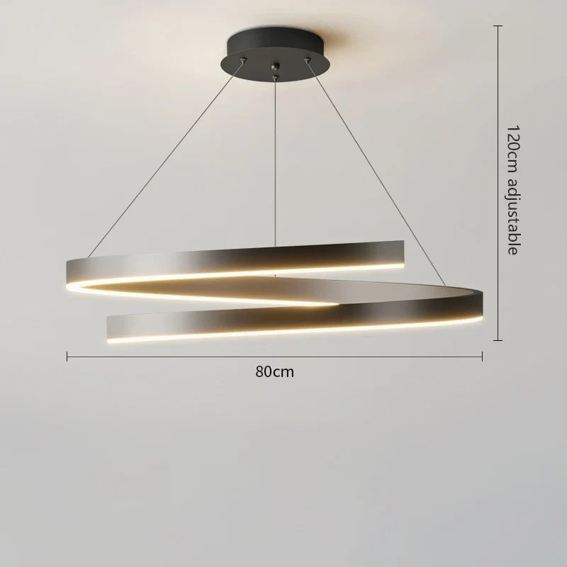 lustre à anneau simple moderne en fer doré avec éclairage LED intérieur