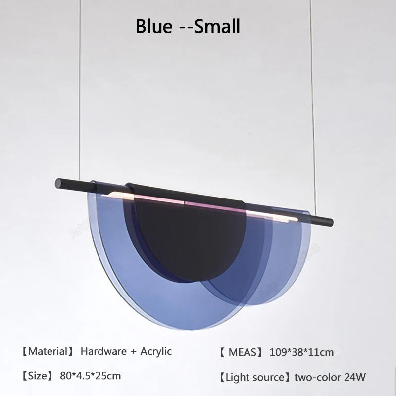 lustre led moderne demi-cercle minimaliste luminaire suspendu