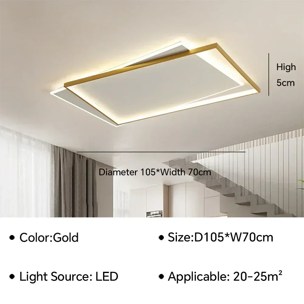 plafonnier moderne à leds pour décoration intérieure élégante