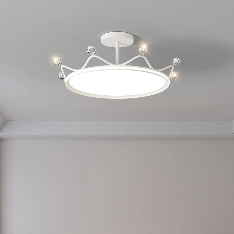 plafonnier en forme de couronne pour chambre d'enfant princesse protection des yeux