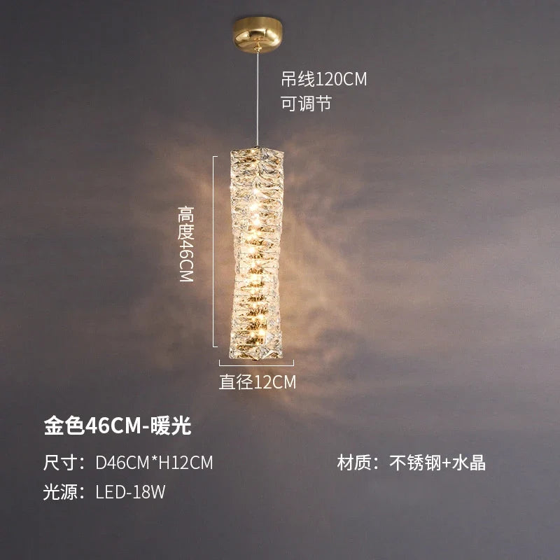 plafonnier moderne en cristal k9 pour décoration intérieure luxe