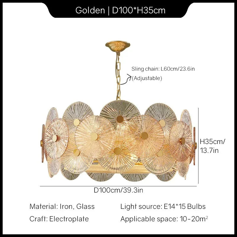 lustre moderne en verre design pour décoration intérieure