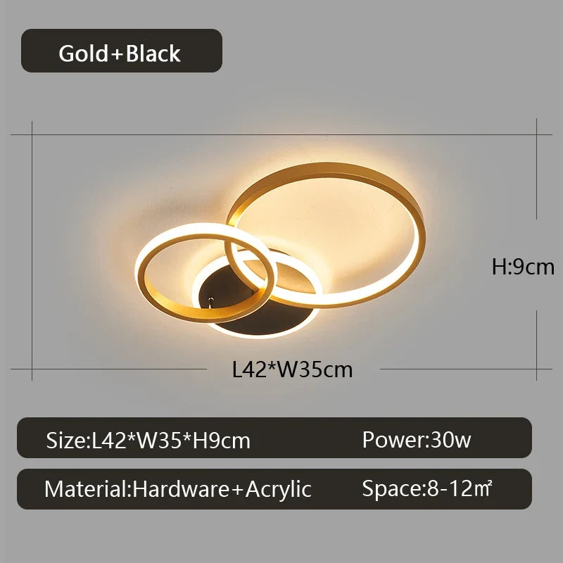 lustre moderne à LED pour décoration intérieure élégante