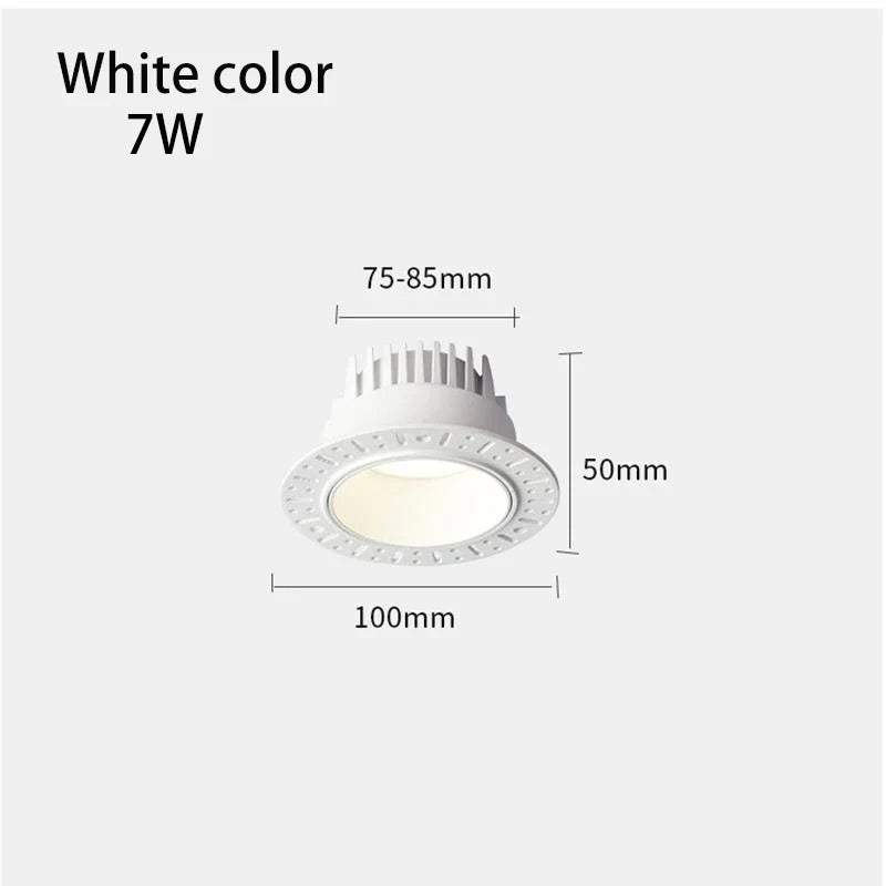 led sans bordure downlight spots remplaçables encastrés pour éclairage intérieur