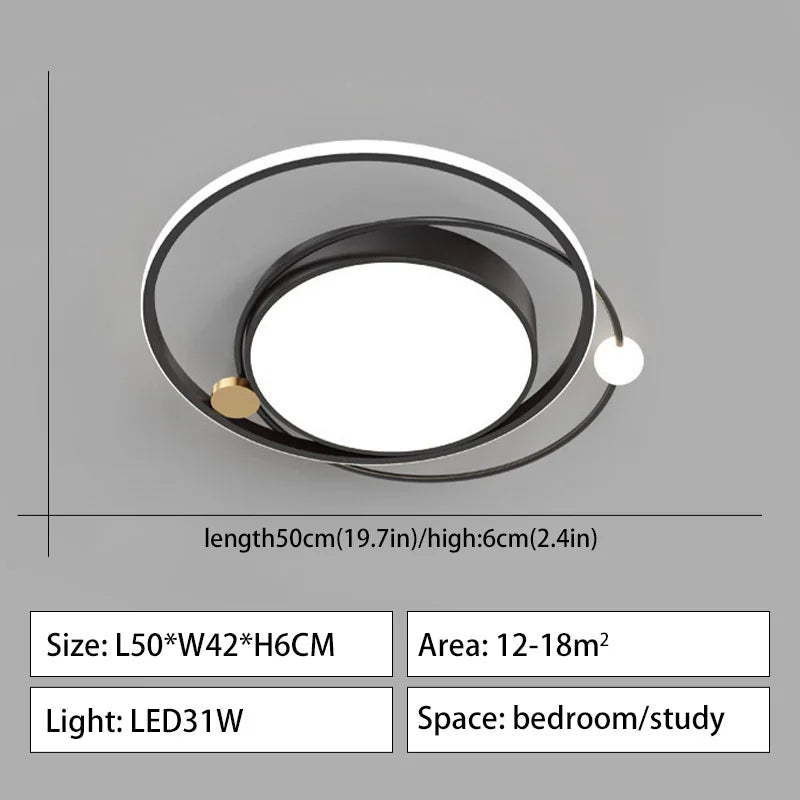 lustre led moderne à intensité variable pour intérieur