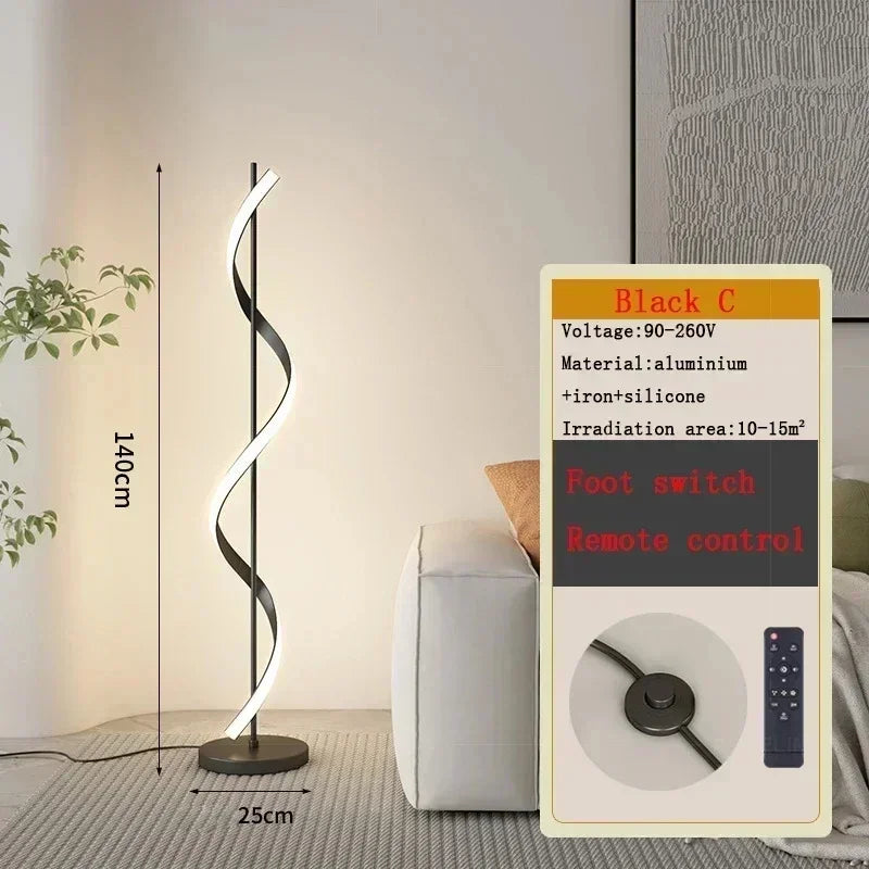 Lampadaire LED moderne décoration de la maison lumière 140 cm ligne luminaire canapé coin chambre salon salle d'étude éclairage intérieur Lustre