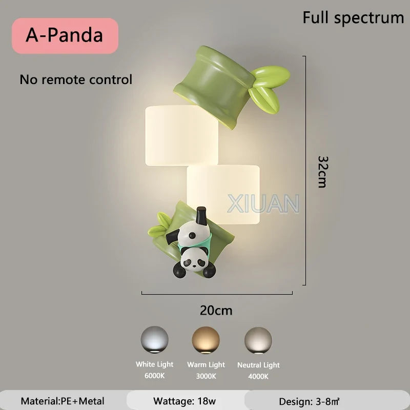 applique murale animaux singe lapin panda décorative pour enfants
