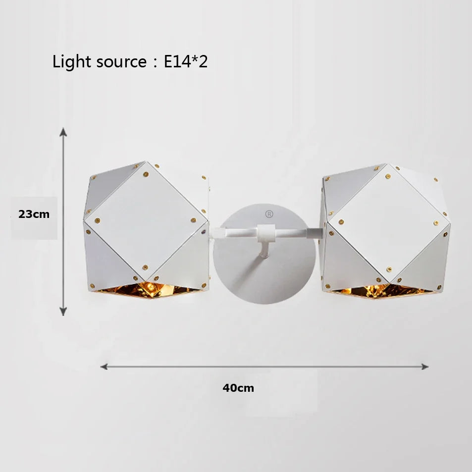 suspension led cube art déco style assorti 	 saison