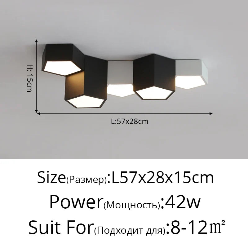Lustre Lumières Géométrique Simple Moderne Luminaire Décor