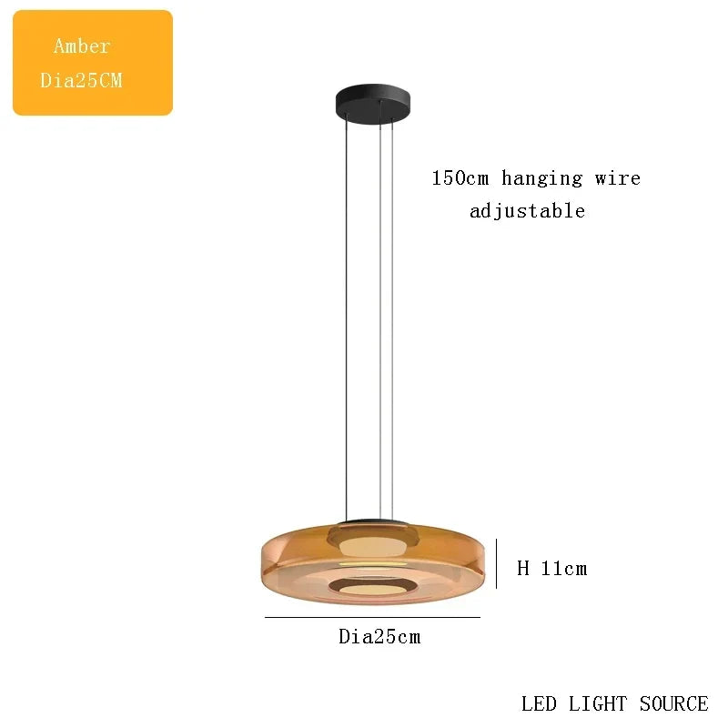 suspension design danois bohème abat-jour en verre pour tables basses