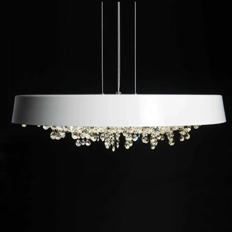 lustre moderne minimaliste en cristal pour éclairage intérieur