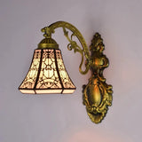 tiffany miroir rétro lampe tournesol simple tête applique murale