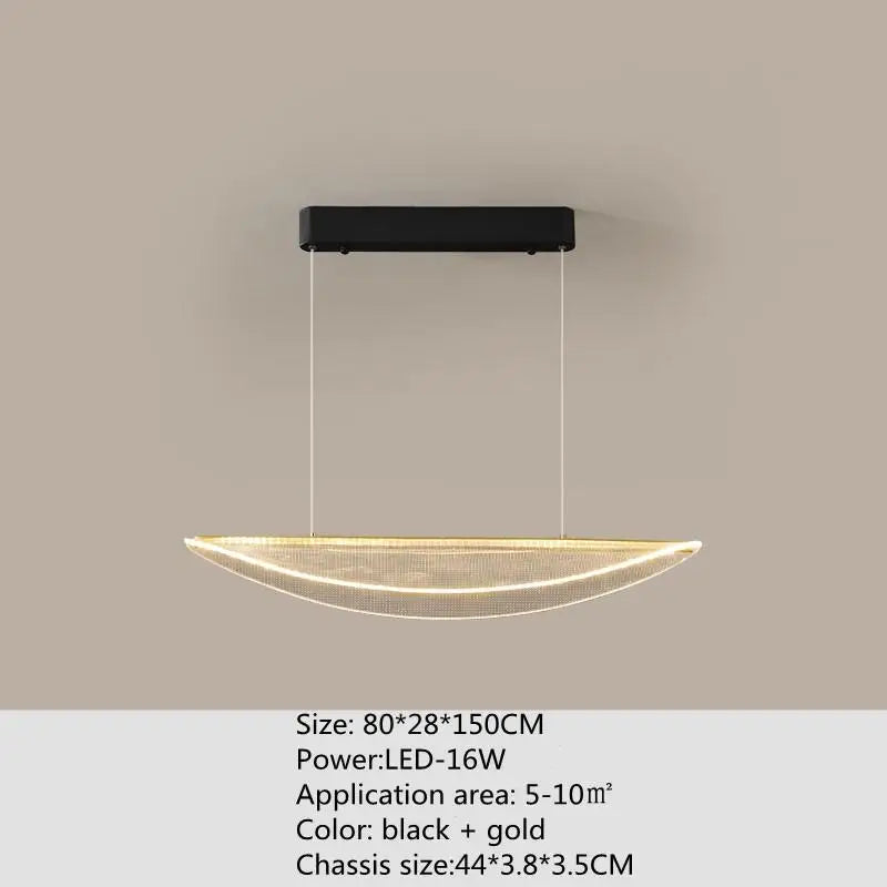 lustre moderne en acrylique avec télécommande pour décoration intérieure