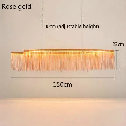 lustre suspendu à pampilles led avec intensité variable et télécommande