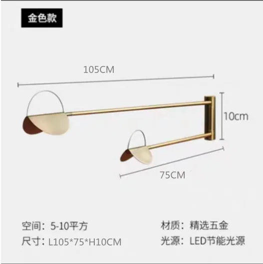 Italy Design Metal Wall Sconce Light Bedroom Beside Lamp