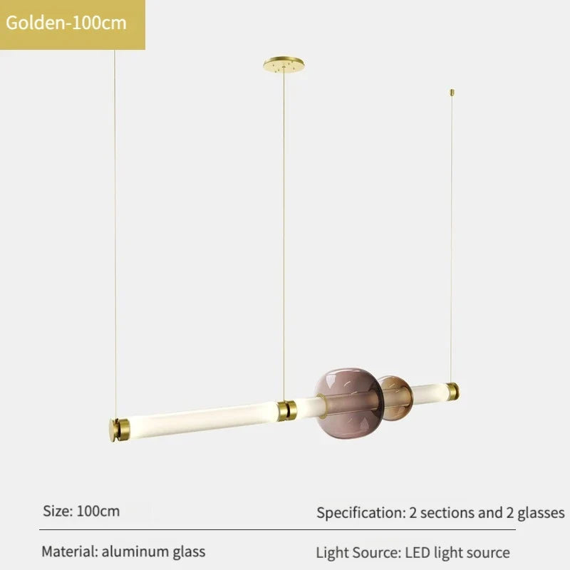 Suspensions design LED en verre de styliste du Canada