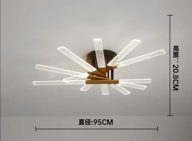 lustre acrylique dimmable moderne pour décoration intérieure élégante