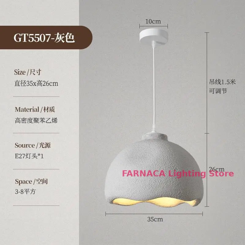 lustre moderne suspendu en résine pour décoration intérieure