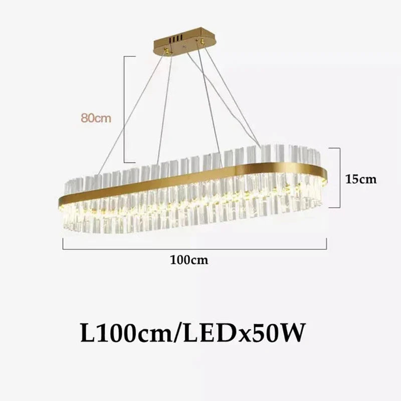 lustre led moderne en cristal pour un éclairage élégant