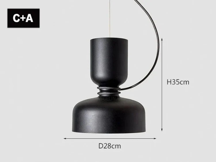 suspension nordique moderne à led pour décoration intérieure créative
