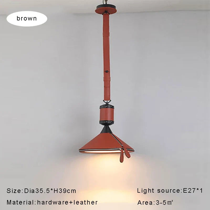 suspension minimaliste moderne en cuir de luxe