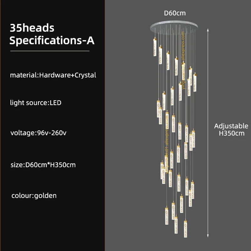 lustre en cristal à led design moderne pour intérieur élégant
