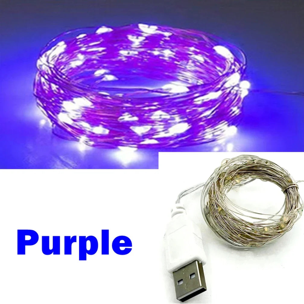 guirlande lumineuse led usb étanche pour décoration festive