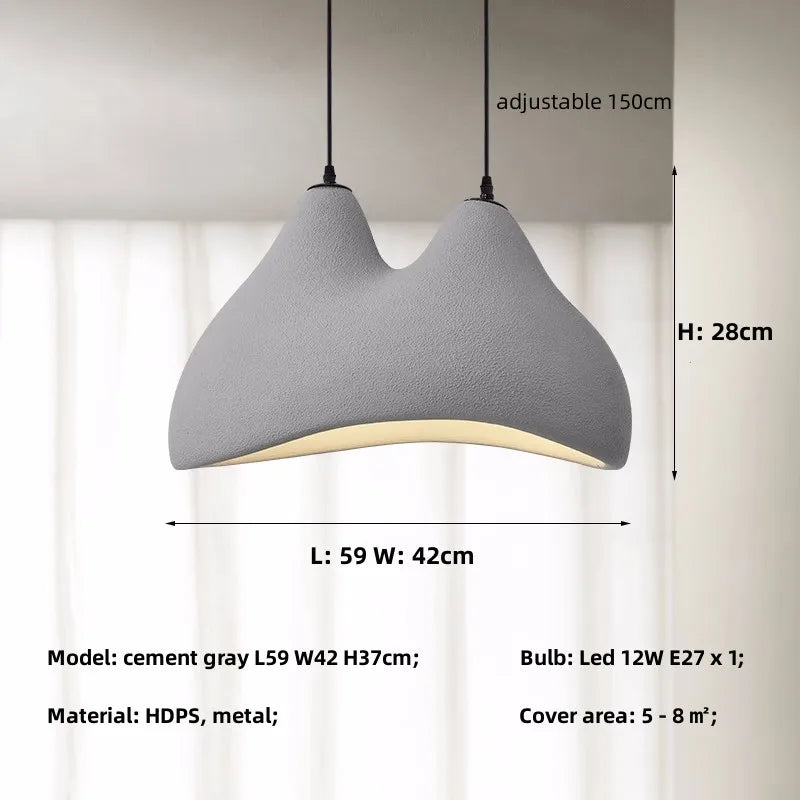 suspension Nordique Wabi Sabi E27 lumières Restaurant style crème chambre décoration de la maison LED