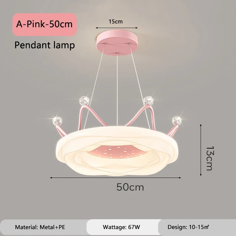 lustre romantique couronne pour chambre de petite fille