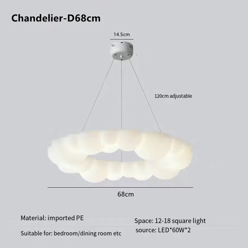 Nordique créatif nuage nuances suspension lumières moderne plafond lustre salon chambre enfants chambre décor LED plafonnier