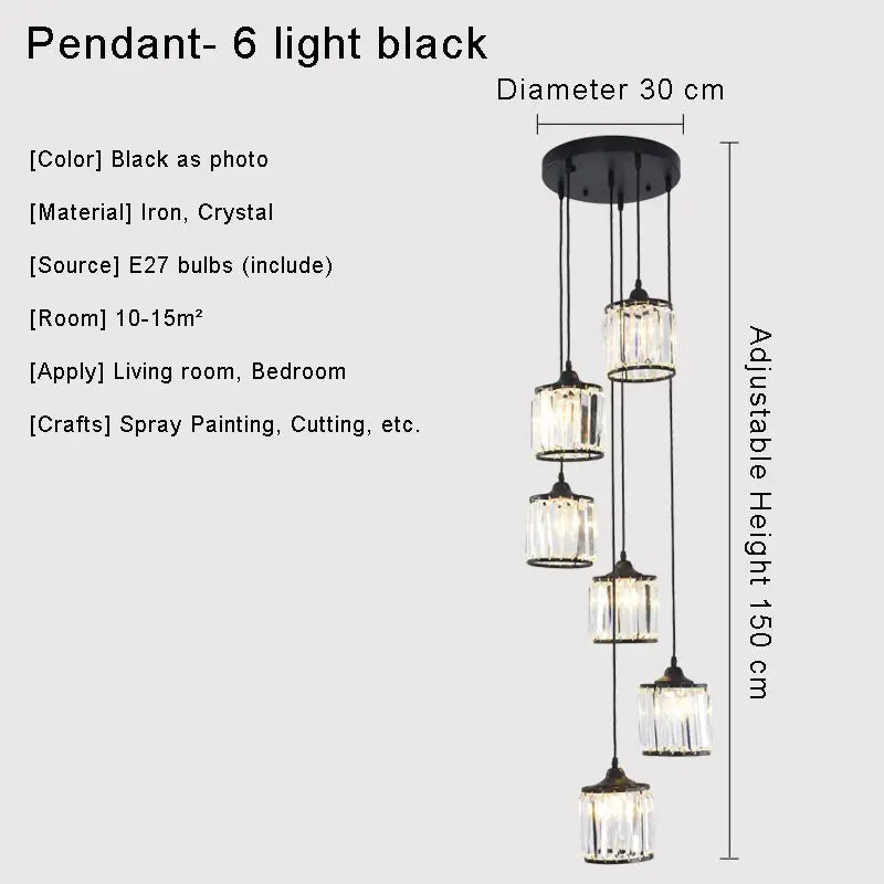 lustre en cristal moderne pour un éclairage intérieur élégant