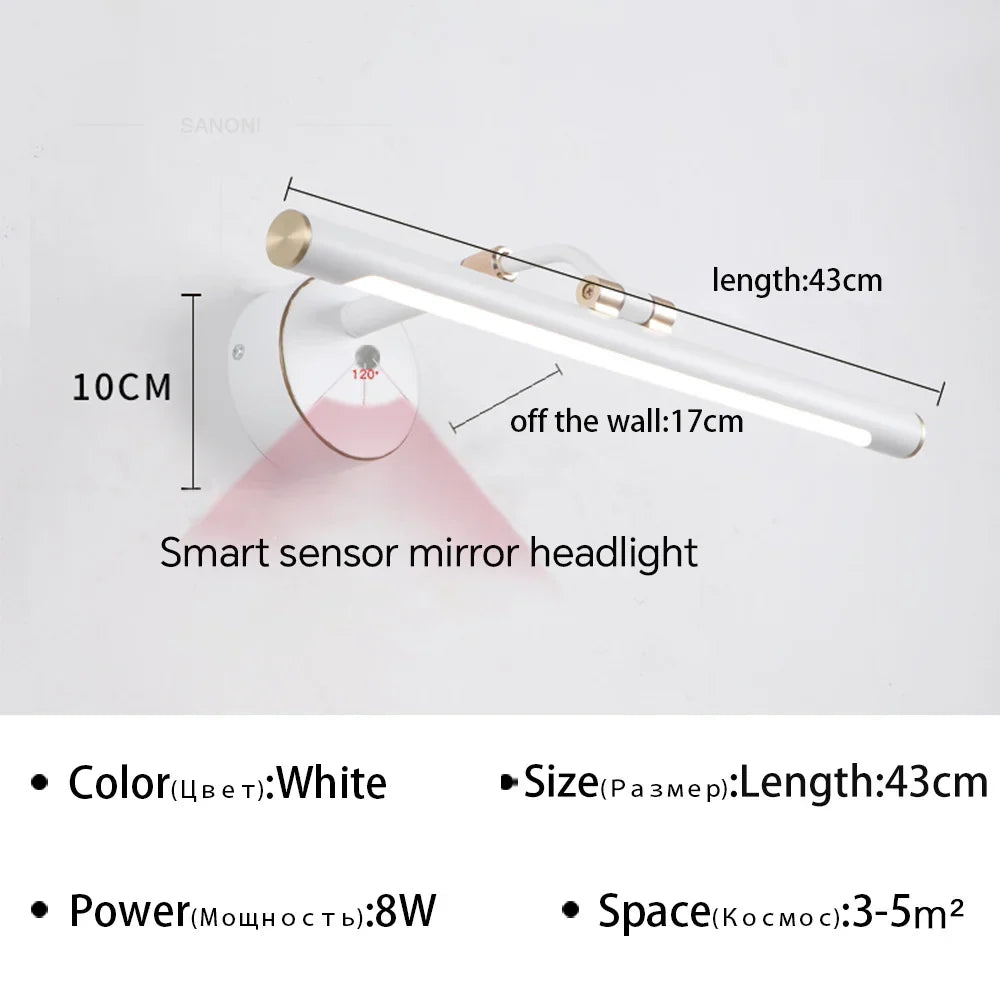 applique murale led moderne minimaliste pour intérieur rétractable