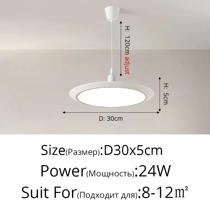 lustre led ultra-mince trois-preuve circulaire moderne minimaliste