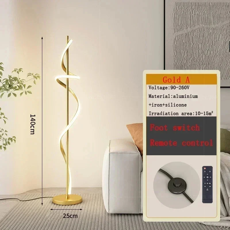 Lampadaire LED moderne décoration de la maison lumière 140 cm ligne luminaire canapé coin chambre salon salle d'étude éclairage intérieur Lustre