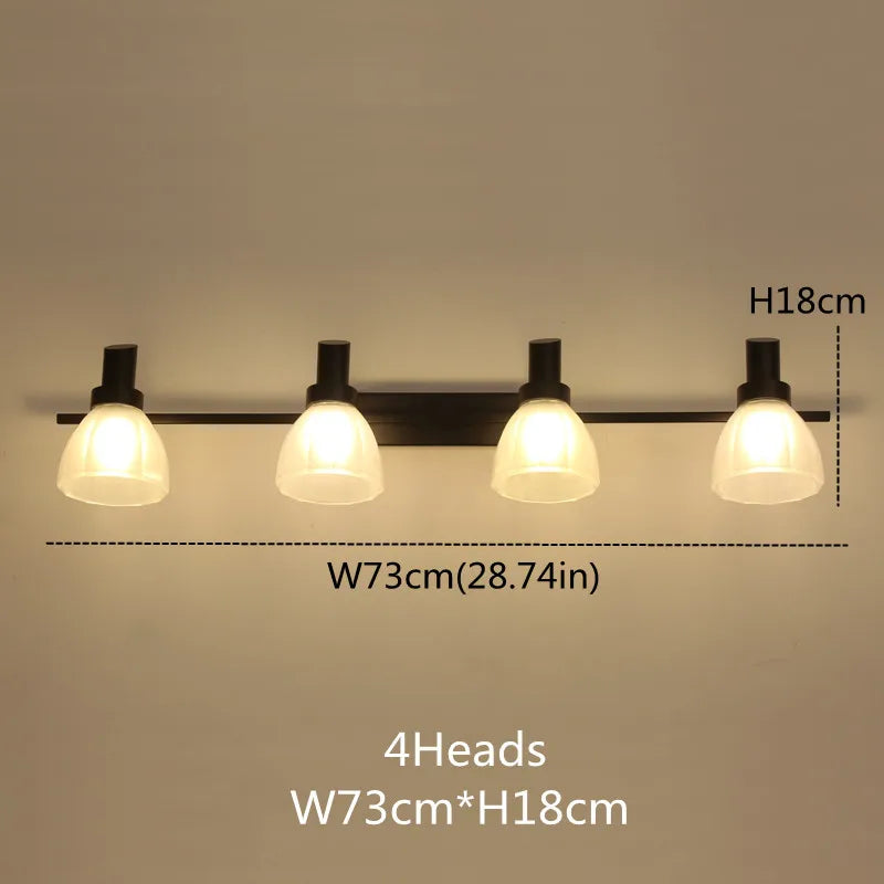 applique murale vintage led avec abat-jour en verre bronze