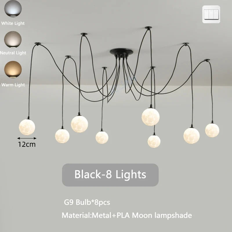 lustre multi lumières suspendues style nordique pour commerces