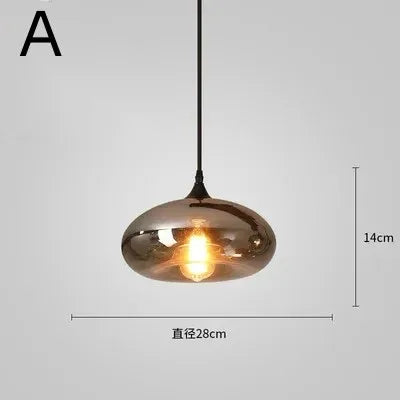 suspension à led en verre design pour décoration intérieure moderne
