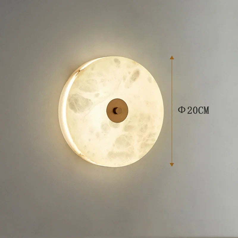 Applique murale ronde en marbre Led salon chevet escalier applique Restaurant hôtel décor éclairage chaud neutre blanc froid